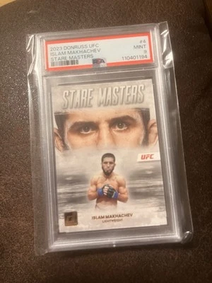 PSA 9 Islam Makhachev 2023 UFC Donruss Stare Masters POP 2 - Image 1 of 4