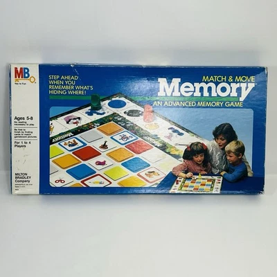 Milton Bradley Match and Move Advanced Memory Game 4603 Complete 1986 - Image 1 of 4