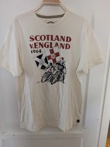 Vintage Steel Motorcycle Racing England vs. Scotland T-Shirt Herren Large 1964 - Bild 1 von 5