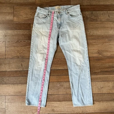 Pantalones de mezclilla rectos ajustados Baldwin Henley para hombre 36x29 lavado claro hechos en EE. UU. Drift #241014 Foto 1 de 4