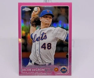 2015 Topps Chrome Pink Refractor Jacob deGrom #183 New York Mets NY CY Young MLB - Bild 1 von 2