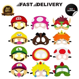 Deluisho Mario Party Masken, Mario Bruder Filzmasken, Maske Super Mario Maske NEU - Bild 1 von 7