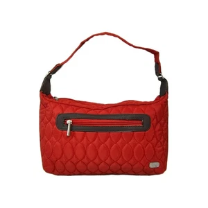 LUG Quilted Nylon Purse Handbag Red Canter Collection Trotter Style Lightweight - Picture 1 of 24