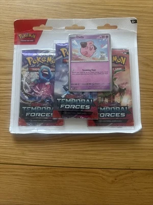 Pokémon TCG: Scarlet & Violet—Temporal Forces Triple Pack – Cleffa New - Image 1 of 2