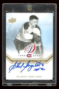 2008-09 UD Montreal Canadiens Centennial Habs INKS #PG  Phil Goyette     *13685
