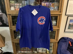 NWT Ben Zobrist #18 Chicago Cubs Blue MAJESTIC Jersey T-Shirt SZ XXL - Cool - Picture 1 of 12
