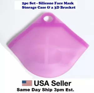 Custodia portaoggetti maschera viso silicone rosa e staffa 3D telaio interno US SPEDIZIONE VELOCE 2pz - Foto 1 di 12
