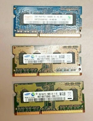 3 x 2GB Total 6GB - 2GB 1Rx8 PC3-10600S DDR3-1333MHz Laptop Memory - Image 1 of 2
