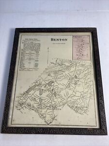 Antique EARLY MAP of BENTON EAST BENTON FLEETVILLE & WALLSVILLE PA