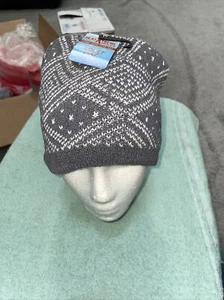 Heat Xtreme Winter Gear One Size Fits All Adult Hat Gray And White New - Picture 1 of 7