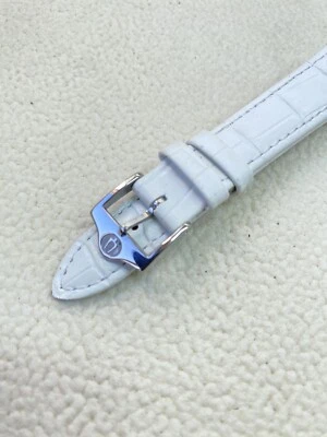 Vintage Strap Bulova Genuine Leather White Color 16 mm - Image 1 of 4