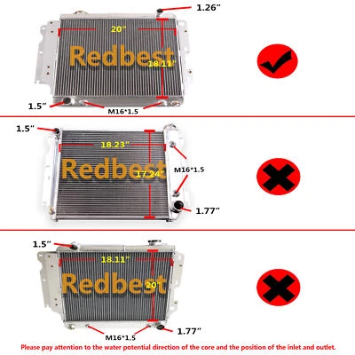 Radiador de aluminio de 3 filas para Jeep Wrangler 1987-2006 Jeep TJ 4.0L l6 2.4L l4 1997-2006 Foto 1 de 4