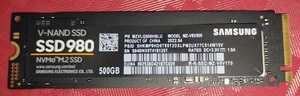 Samsung SSD 980 500GB NVMe M.2 PCIe Gen3 x4 | Barely Used, 2022, Warranty - Afbeelding 1 van 10