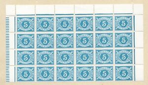 Ireland 1978 Stunning UN-MOUNTED Mint BLOCK OF 24x5p Postage Dues TOP MARGINAL