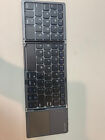 JELLY-COMB POCKET FOLDABLE BLUETOOTH KEYBOARD Wireless Touchpad Black Space Gray
