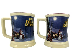 The Polar Express Tazze CREDERE Biglietto in rilievo Tazze da collezione 14 oz Set di 2 - Foto 1 di 10