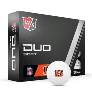 WILSON Staff Duo Soft NFL Golf Balls - 12 Balls Cincinnati Bengals - Picture 1 of 2