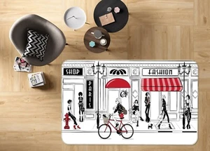 3D Fashion Coffee Shop Street RAIG257 Mat Elegant Photo Carpet Rug Honey - Picture 1 of 5