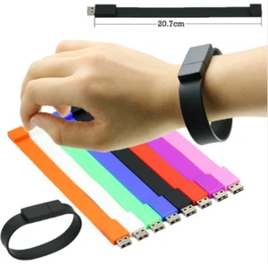 USB Stick Armband in 7 Top Farben, Wristband weiches Silikon USB Flash Drive - Bild 1 von 19