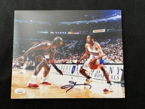 ALLEN IVERSON VS JORDAN AUTOGRAPHED PHILADELPHIA 76ERS 8X10 PHOTO "MUST SEE" - Picture 1 of 4