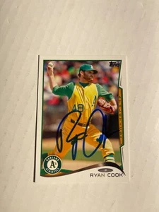 Oakland Athletics RYAN COOK Signed Card - Picture 1 of 1