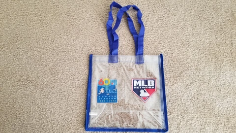 New Dodger Stadium 60th & MLB Network Logo SGA Clear Tote Bag with Handles 10/3 Cover