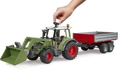BRUDER Trattore Fendt Vario 211 con benna e rimorchio 02182 - Immagine 1 di 4
