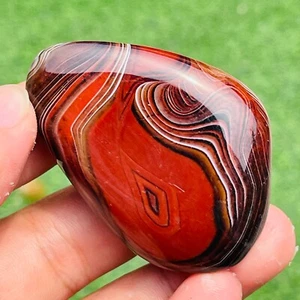 58g Natural Silk Banded Lace Agate Crystal Tumbled Stone Specimen Healing - Picture 1 of 7