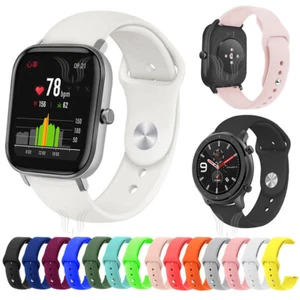 Silicone Watch Band Strap For Huami Amazfit GTR 47mm 42mm GTS 2 3 4 Pace Stratos - Picture 1 of 41