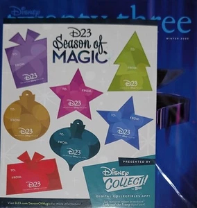 Disney D23 Magazin Winter 2020 Saison der Magie mit Geschenkaufklebern - Bild 1 von 2