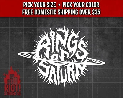 Calcomanía Anillos de Saturno para etiqueta con logotipo de banda de coche para tecnología portátil Death Metal Foto 1 de 4