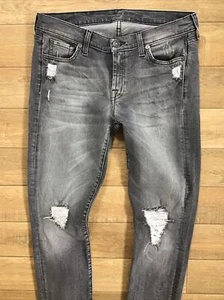 Jeans da donna 7 for all mankind the skinny effetto invecchiato L28 x L28 gambe tagliate - Foto 1 di 16