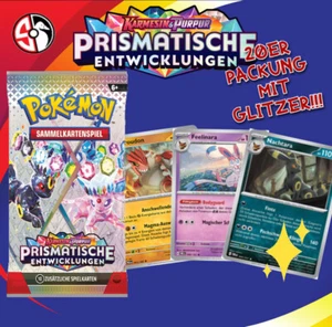 POKÉMON PRISMATISCHE ENTWICKLUNGEN 20 Stück |  | GLITZER, DEUTSCH, BOOSTERFRISCH - Bild 1 von 1