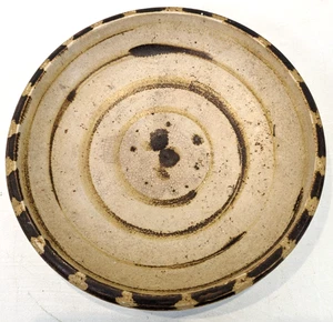 Dekorative Schale Vintage beige und braun Studiokeramik - Bild 1 von 10