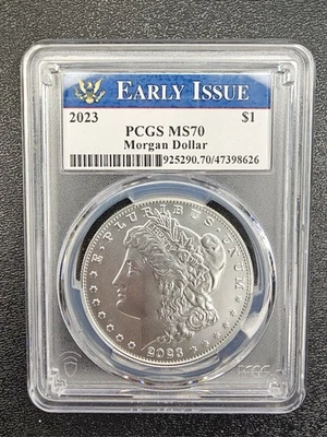 2023-P $1 MORGAN SILVER DOLLAR PCGS MS70 EARLY ISSUE - Image 1 of 4