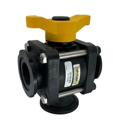 Banjo Flanged Standard Port Bottom Load 3-Way Manifold Ball Valve 2" -MV200BL - Image 1 of 4