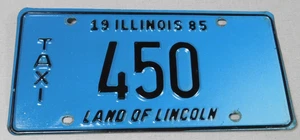 1985 Illinois taxi license plate - Picture 1 of 1