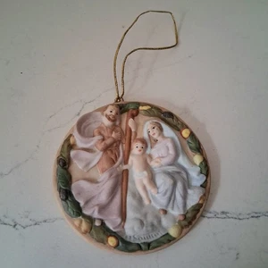 Belén de cerámica Santabellini 1989 vintage adorno de Navidad Niño Jesús - Imagen 1 de 5
