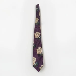 Liberty of London Silk Tie Books Manuscripts Novelty Literary Library Vintage - Picture 1 of 6