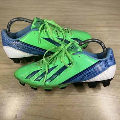Botines de fútbol Adidas F50 TRX FG para hombre talla 8 F5 G65426 raros 2013 verde ralladura azul Foto 1 de 4