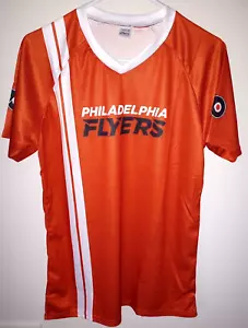 Philadelphia Flyers Shirt (Soccer Style) - Orange - Adult Size: Medium (M) - New - Picture 1 of 4
