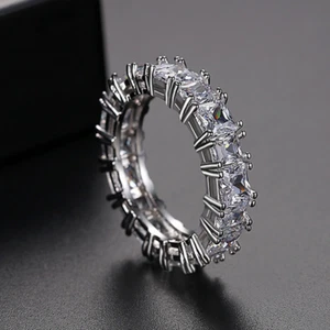 Colorful Zircon Ring, Fashionable Light Luxury Women's Gold Plated Jewelry Gift - Picture 1 of 8