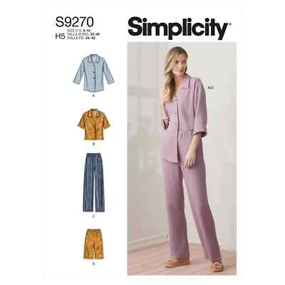 Simplicity Sewing Pattern S9270 Misses' Tops & Pants In Two Lengths - Image 1 of 4