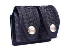 New HKS 203 Speedloader Case Medium Basketweave B/W  Black