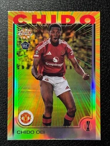 Topps 24-25 Chrome UEFA Club Competitions Radiating Rookies ManUtd Chido Obi SSP - Picture 1 of 2