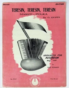 Partituras 1953 de acordeón música Teresin, Teresin, Teresin March Polka - Imagen 1 de 2