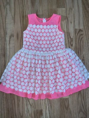 Vestido Boutique Niñas Talla 4 Halabaloo Rosa Blanco Primavera Verano Foto 1 de 3