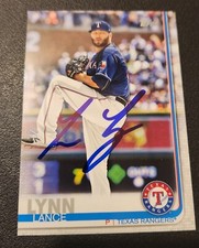 Lance Lynn Autograph Signed 2019 Topps Texas Rangers