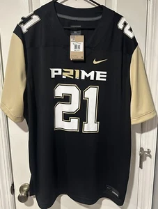 Nike Men's Coach Prime #21 Deion Sanders 2.0 Black Jersey NWT 2XL - Picture 1 of 3