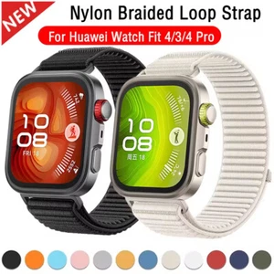 Nylon Loop Band Strap Replacement Wristband For HUAWEI Watch Fit 4 Pro/ Fit 4/3 - Picture 1 of 22